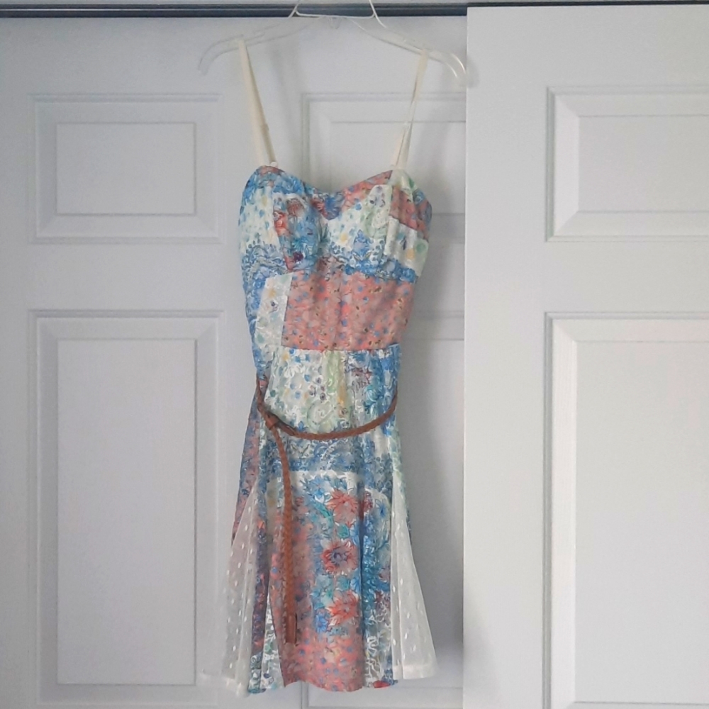 Multicolored patterned dress